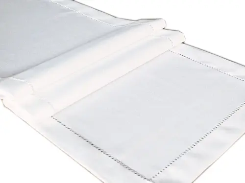 Bieżnik z mereżką 40x140 cm biały